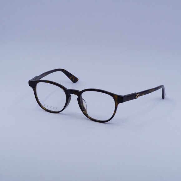Gucci GG0556OJ 002 Eyeglasses Havana 47mm Square Frame - Picture 1 of 10